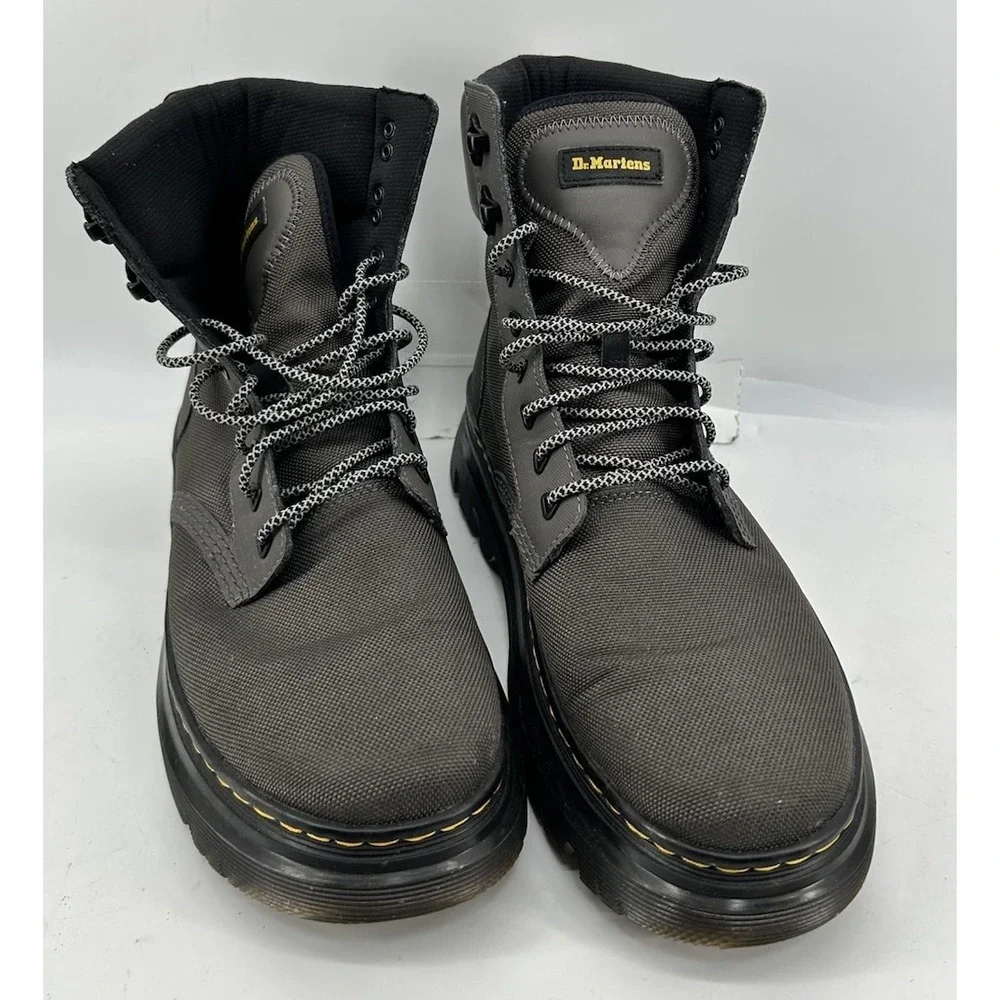 Dr. Martens Tarik Utility Boots 50/50 Polyester & Ajax Leather Gunmetal Men's 11